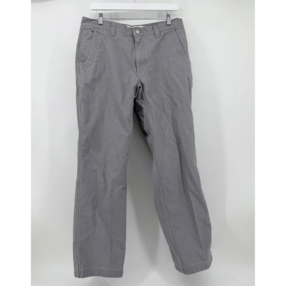 Mountain Khakis Men 34x33 Flannel Lined Organic Cotton Canvas Mountain Pants